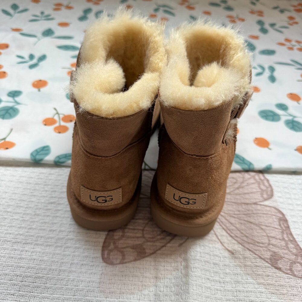 UGG Mini Bailey Button Crystals Chestnut Boots - … - image 6